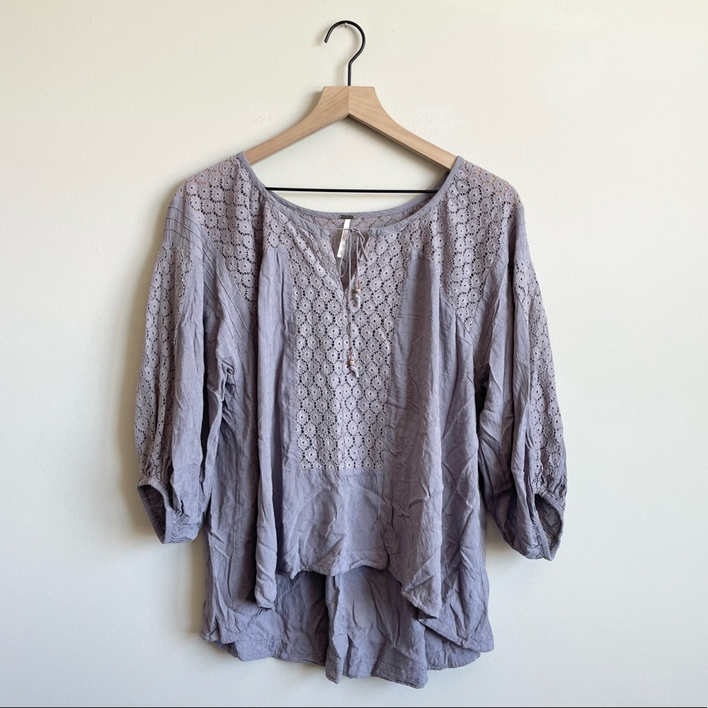 Free People Perforated Blouse